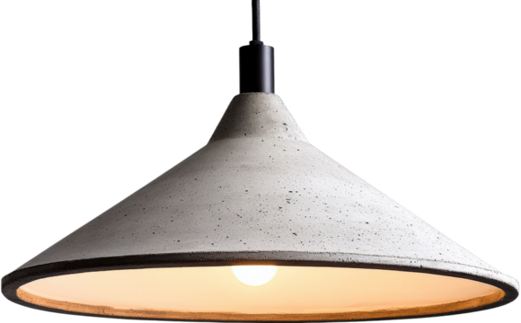 Modern Concrete Cone Pendant Light Fixture