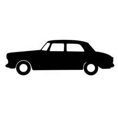 Silhouette of a Classic Car with Two Doors, an Automotive Icon
