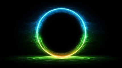 Electric Neon Circle with Radiant Glow