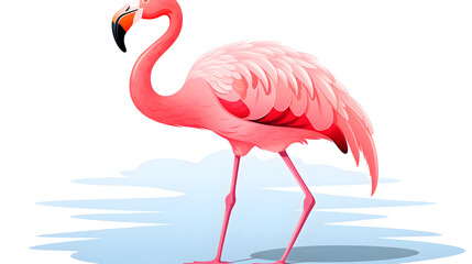 Obraz premium Professional pink flamingo vector cartoon illustration for graphic design projects