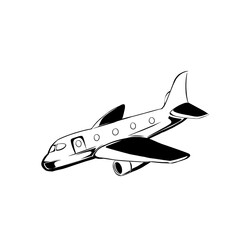 Hand drawing vector illustration of airplane