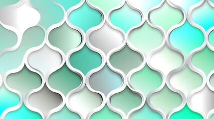 Seamless decorative pattern with a modern arabesque style motif design
