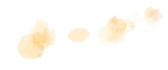 Fototapeta premium 優しいオレンジ色の水彩で描いたあしらいイラスト