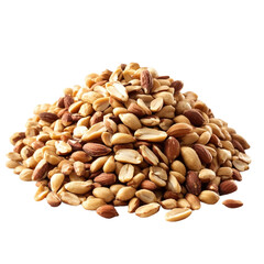  Pile of Shelled and Unshelled Peanuts [Transparent Background PNG] 