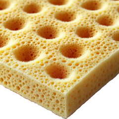 Close-up View of Perforated Yellow Foam Mattress Pad