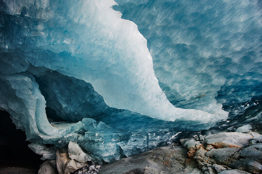 Morteratsch Glacier Ice Caves, Switzerland, Europe 