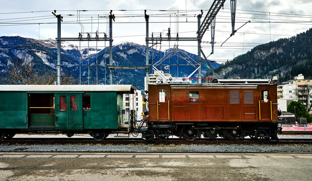Train Station in Switzerland, Europe 