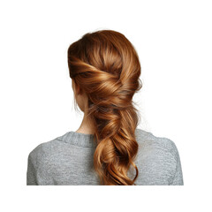 Fototapeta premium Woman with Long, Curly, Red Hair in an Elegant Updo - Rear View