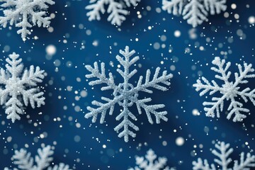 Winter wonderland pattern of decorative snowflakes.