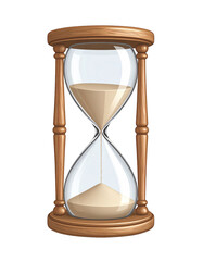 Classic Hourglass with Flowing Sand in a Wooden Frame Design