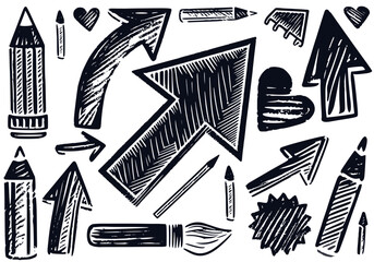 Geometric Pattern with Dynamic Arrows, bold black-and-white geometric pattern featuring layered arrows in a symmetrical arrangement