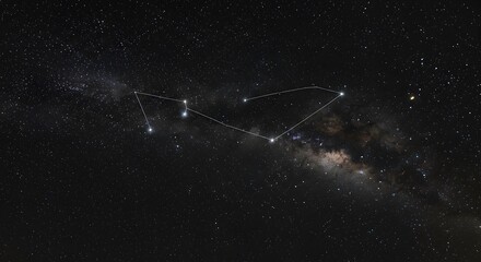 Constellation in Night Sky