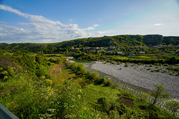 Kiri river and Prekal in Shkodra region , Albania