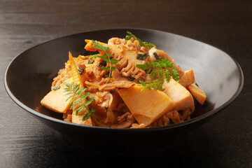 筍と豚肉の炒め物
