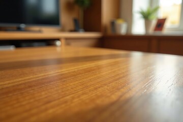 Close-up of freshly polished wooden furniture , wooden, interior