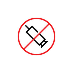 no Vaccine outline icon vector design good for web or mobile app