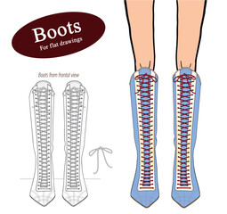 Fashion boots for flats