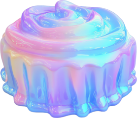 Abstract Colorful Swirl Dessert Art