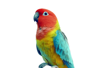 Colorful parakeet displaying vibrant blue and yellow mix.