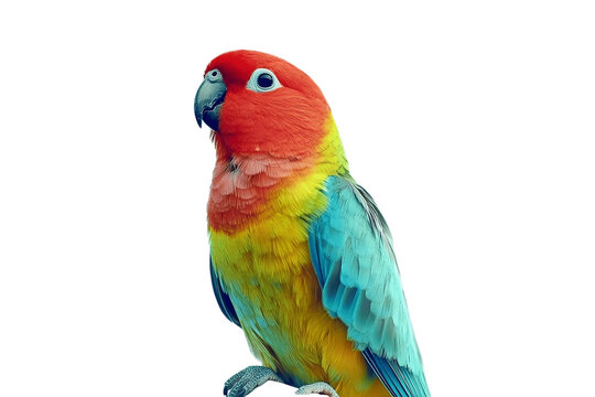 Colorful parakeet displaying vibrant blue and yellow mix.