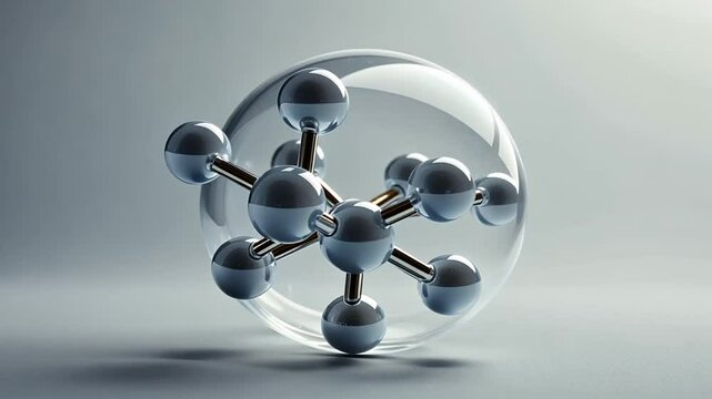 3d transparent molecule model