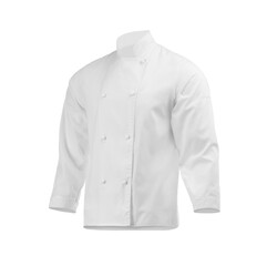 Chef's jacket isolated on white. Part of traditional uniform