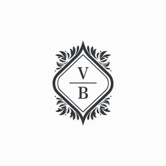 VB Initials Wedding Logo Vector Art  Icons  and Graphics