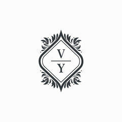 VY Initials Wedding Logo Vector Art  Icons  and Graphics