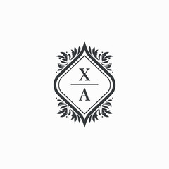 XA Initials Wedding Logo Vector Art  Icons  and Graphics