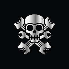 Auto Repair Service Icon Vector Logo Design Template. Car Mechanic Logo. Piston and Cog Wheel Gear Icon Vector Logo Template Design Illustration.
