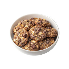 Obraz premium Bowl of Delicious Oatmeal Chocolate Chunk Cookies