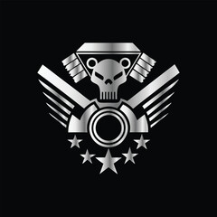 Auto Repair Service Icon Vector Logo Design Template. Car Mechanic Logo. Piston and Cog Wheel Gear Icon Vector Logo Template Design Illustration.
