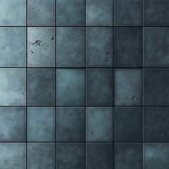 Gray, textured square tiles