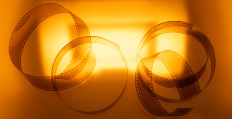 abstract colorful background with film strip