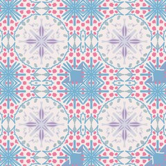 vector seamless pattern with snowflakes