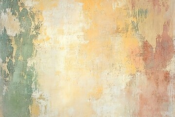 Faded old surface with green, yellow, and red textured color creates a vintage backdrop