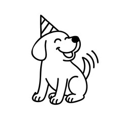 Cute Dog Line Drawing Marker