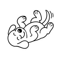 Cute Dog Line Drawing Marker