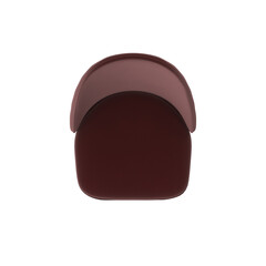 armrest fabric lounge chair top view isolated.