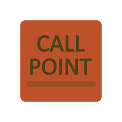 Fire Alarm Manual Call Point Symbol in Minimalist Square Format