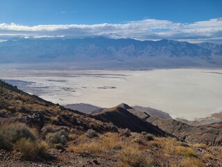 The peaks of the Black Mountains, part of the Amargosa range rise several thousand feet from the valley floor
