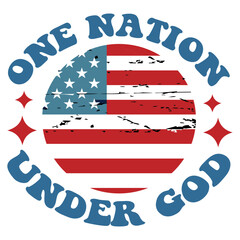 Retro 4th of July SVG Design | Vintage Patriotic USA SVG File