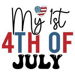 Retro 4th of July SVG Design | Vintage Patriotic USA SVG File