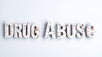 drug abuse word text