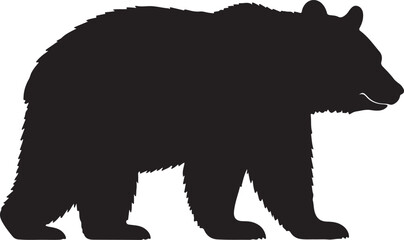 American Black Bear Vector Silhouette