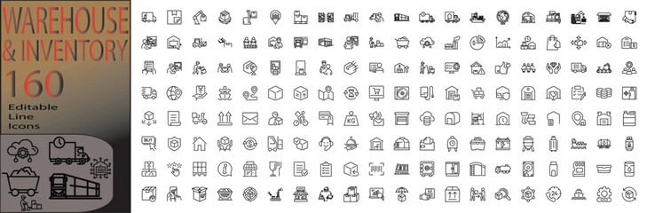 Warehouse & Inventory Icon Set cannot be edited already expanded and merged