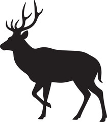 Cheetal Deer Vector Silhouette