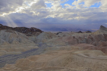 Fototapeta premium View of Gower Gulch, an old mining site, from Zabriskie Point in Death Valley National Park