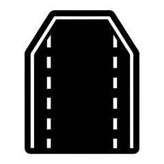 Obraz premium Black and white illustration of a rectangular shape with rounded corners and dashed lines