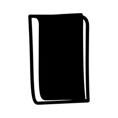 Simple Black Book Silhouette Illustration Graphic Design Element